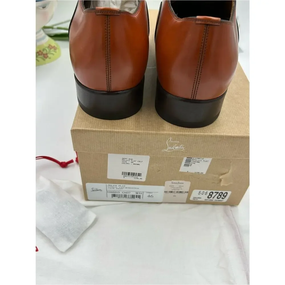 Men's Christian Louboutin Pelvis Leather, Oxford, size 46 made in Italy